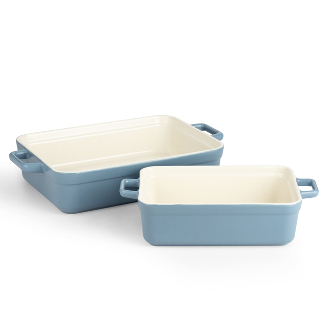 Nordic style oven specific double ear ceramic baking dish