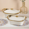 Ceramic Soup Pot with Gold Plating