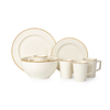 Nordic Style 12pcs/set Relief Vertical Pattern Porcelain Tableware Set