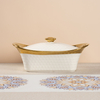 Ceramic Soup Pot with Gold Plating