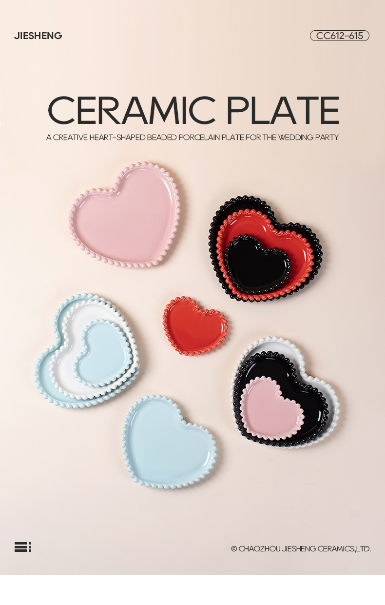heart shaped ceramic plate