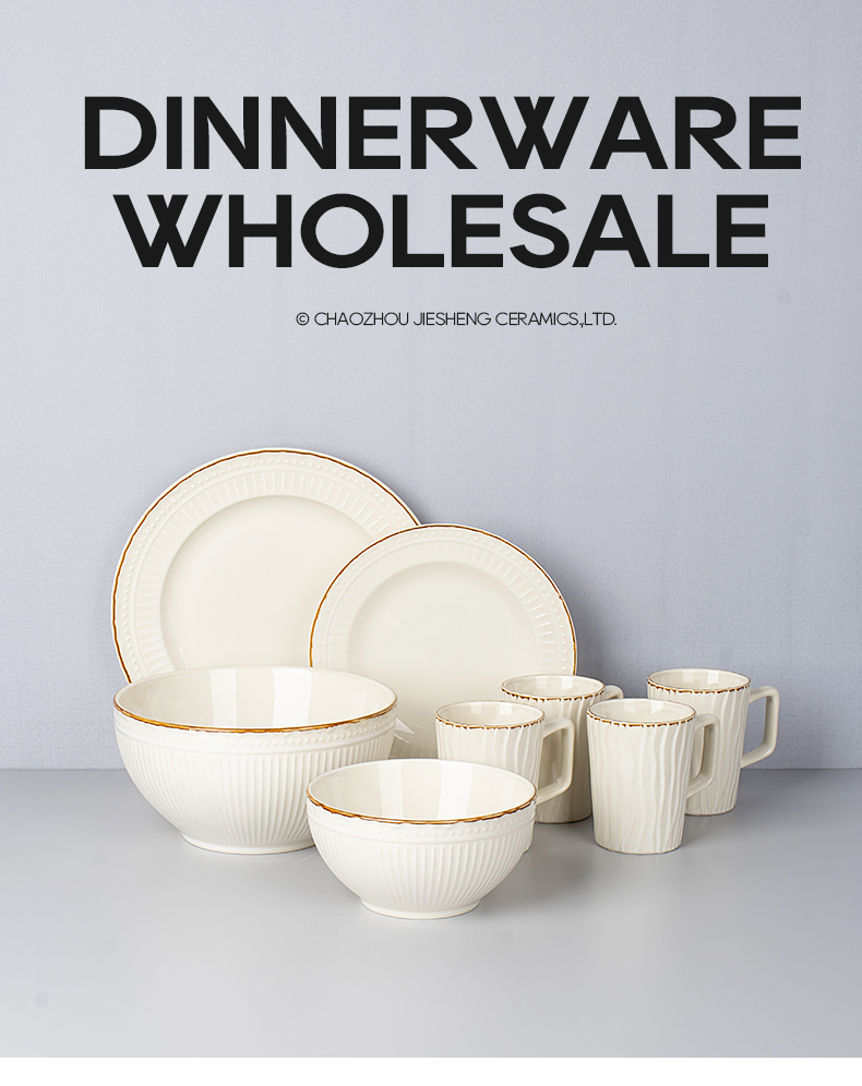 relief porcelain tableware set