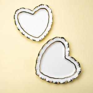 heart shaped ceramic plate