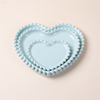 Heart-shaped Beaded Ceramic Plate 