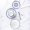 Household Chinese Style Blue And White Porcelain Tableware Set