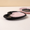 Heart-shaped Beaded Ceramic Plate 