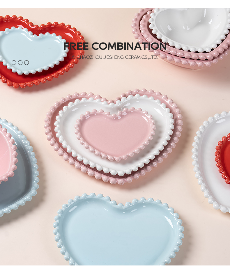 heart shaped ceramic plate